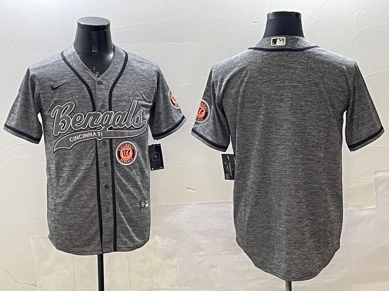 Men Cincinnati Bengals Blank Grey Joint Name 2025 Nike Limited NFL Jersey style 3